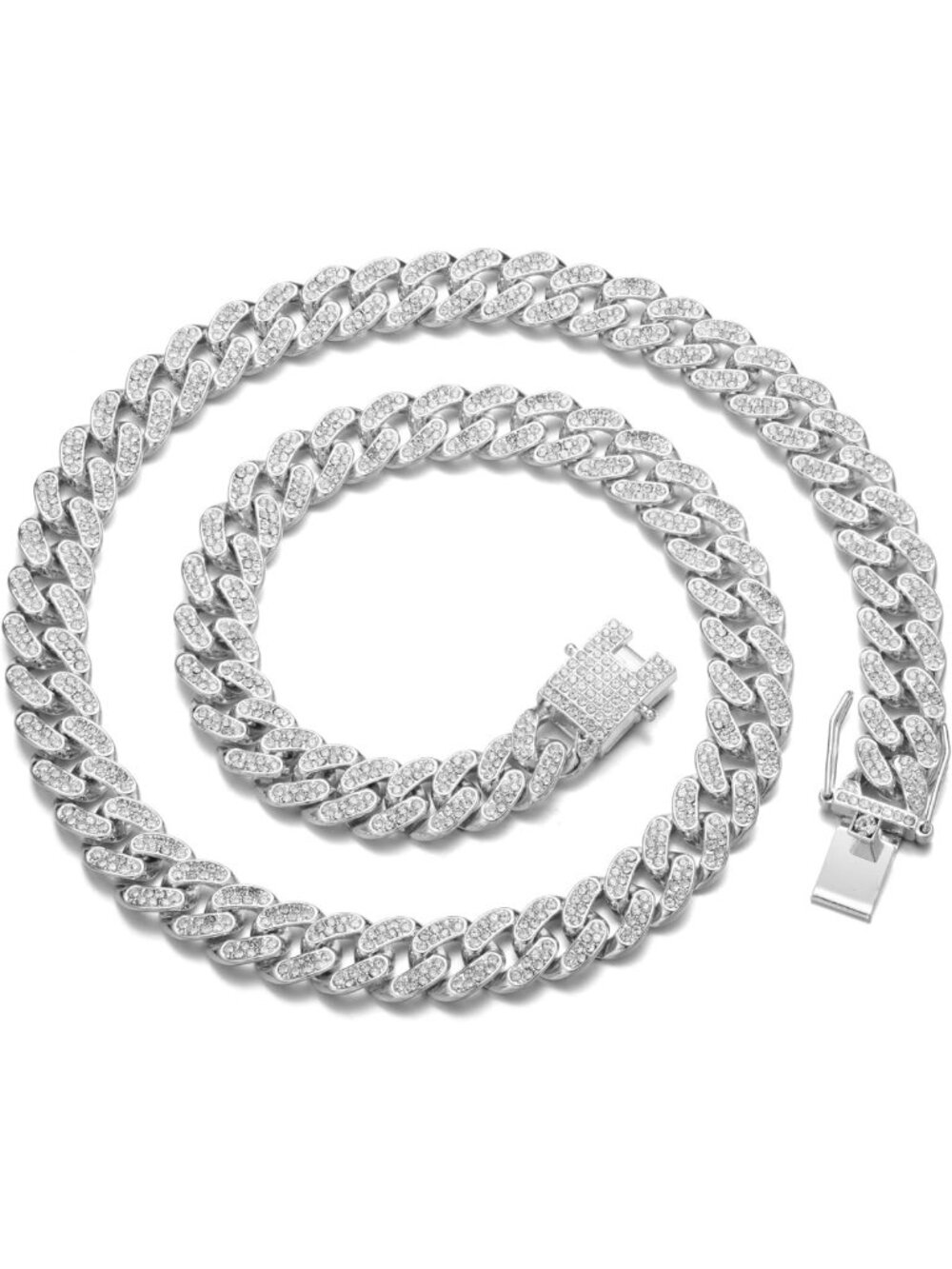 Cuban Link Chain Necklace for Women & Men - Iced Out Hip Hop Jewelry Gift 8mm